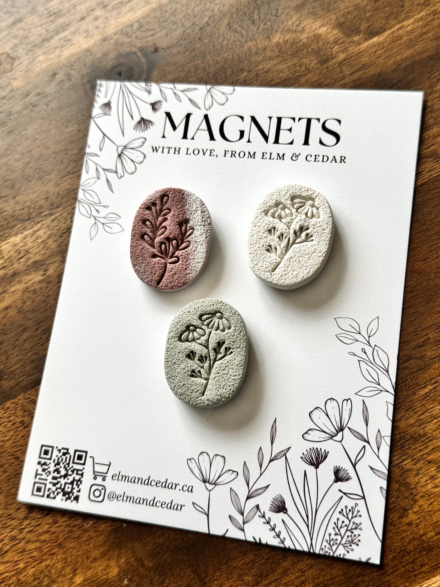 Assorted Floral Magnet set
