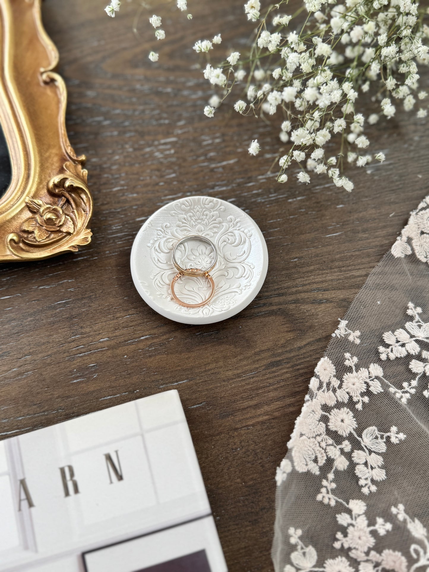 Lace, small, Flat Lay Styling Ring Dish