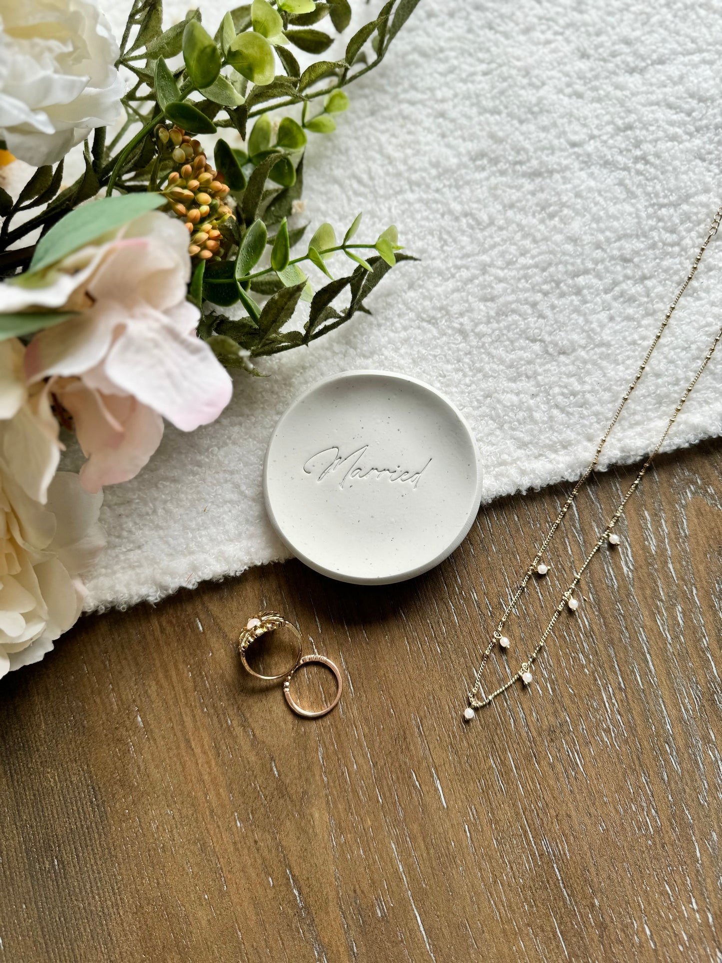 Engaged/Married Ring Dish