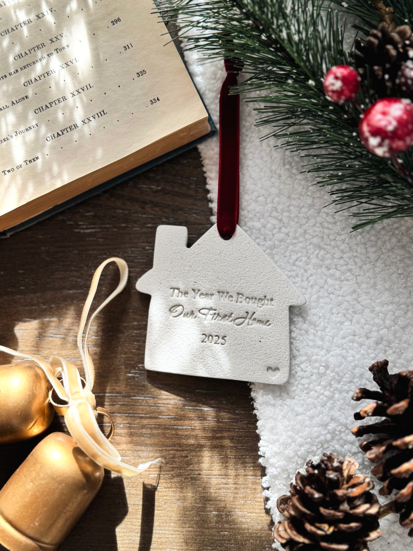 "First Christmas in Our New Home" Ornament: New Home Gift, First Time Homeowner Gift, Housewarming Gift, Realtor Gift, New Home Keepsake