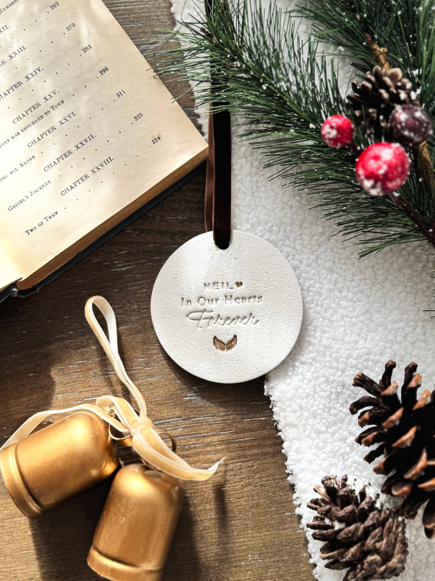 Personalized Memorial Ornament: Memorial Keepsake, In Memory Ornament, Tribute Gift, In Our Hearts Forever, Gift for Loss of Loved One