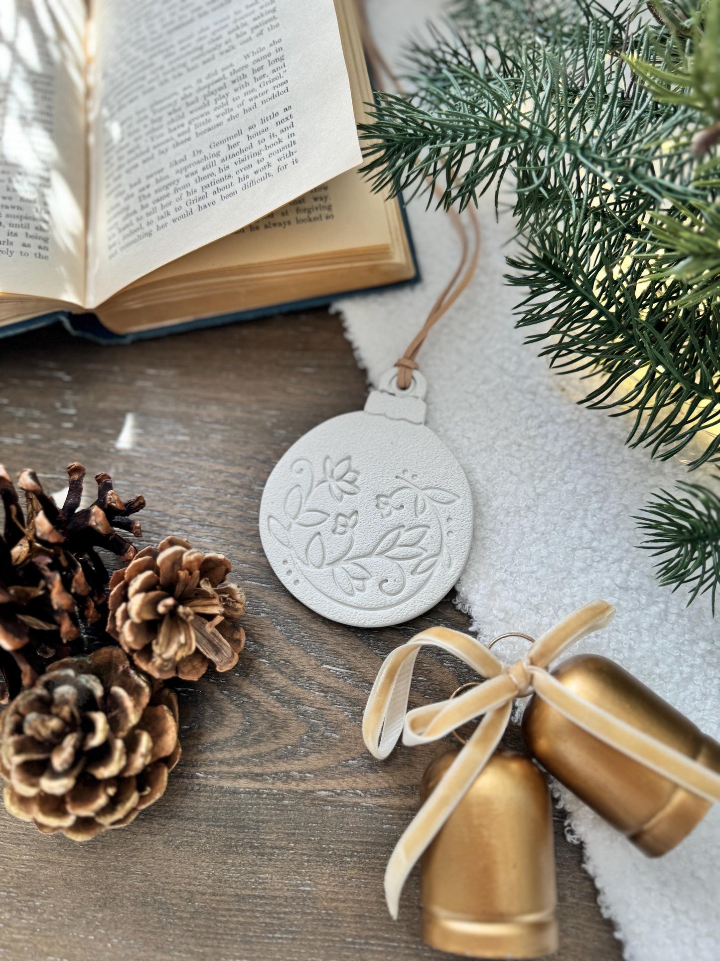 Scandinavian Flower Bauble Christmas Ornament
