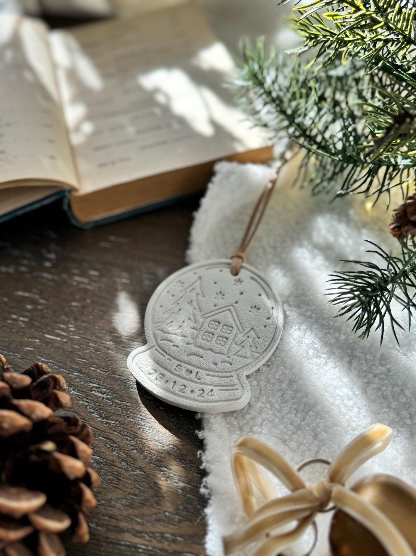 Personalized Couple Snow Globe Ornament