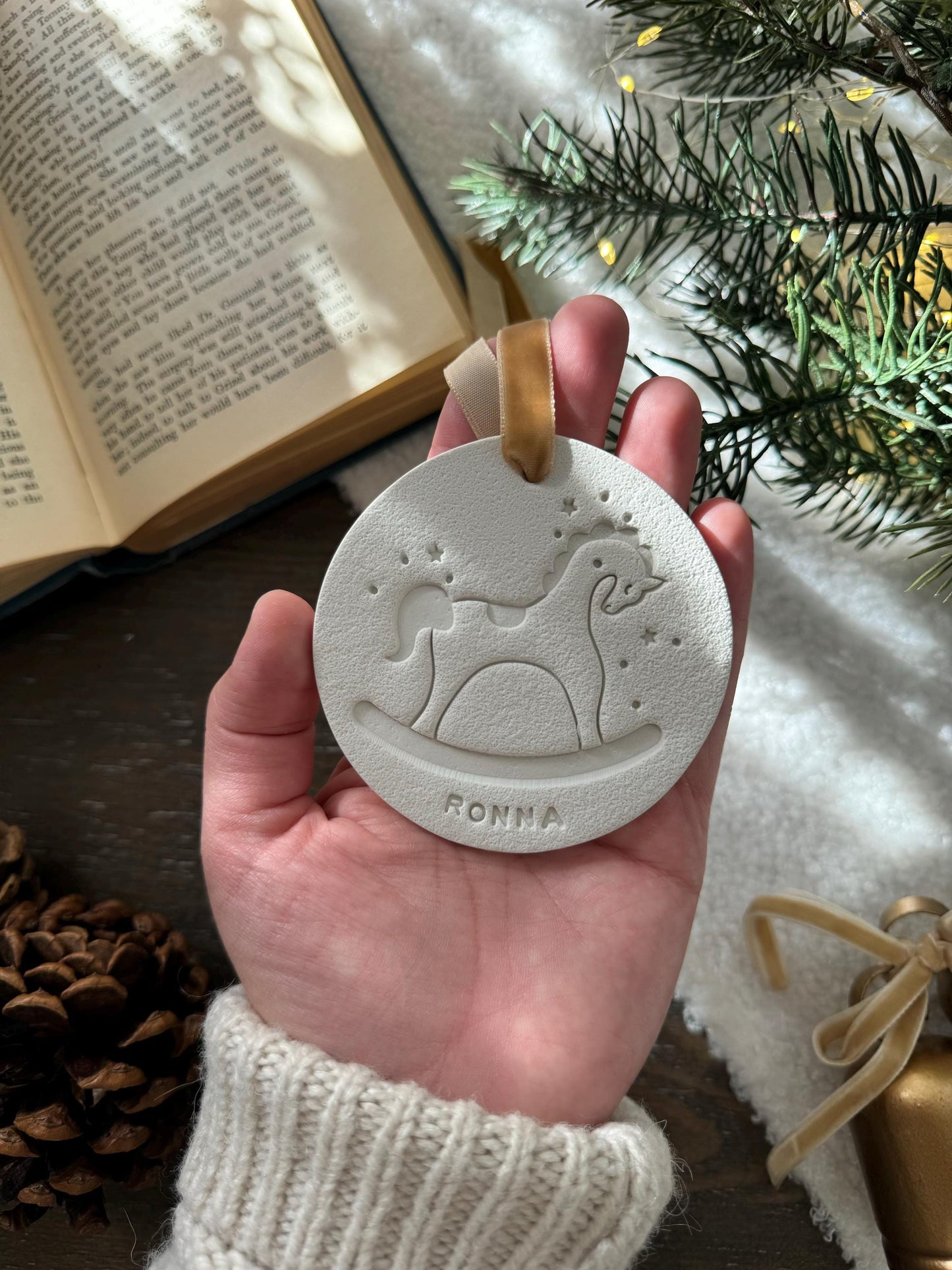 Personalized Baby Rocking Horse Ornament