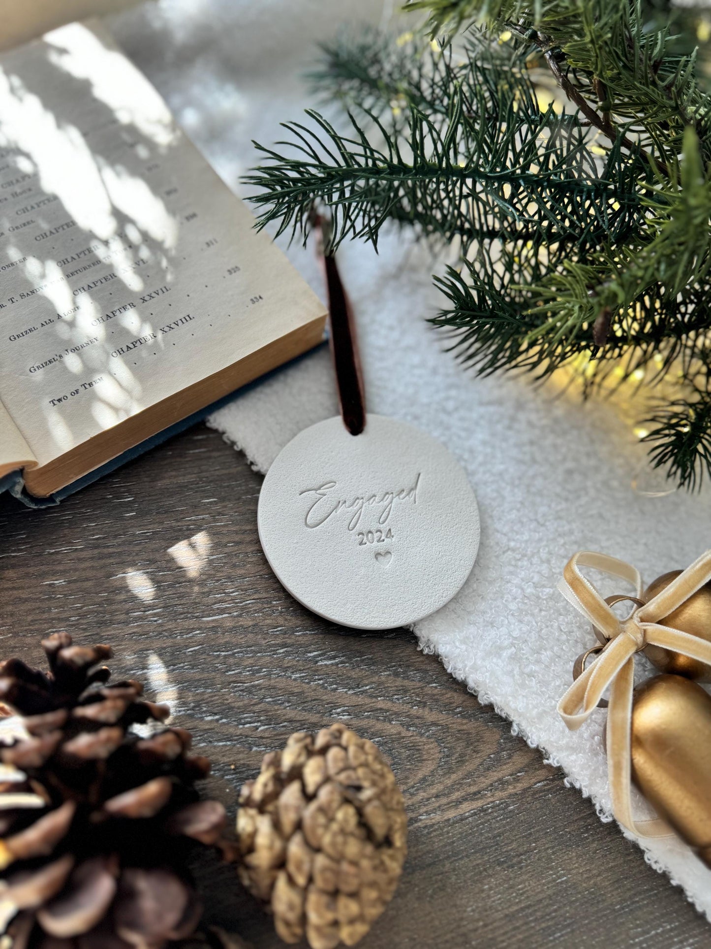 Engaged Couple Personalized Ornament