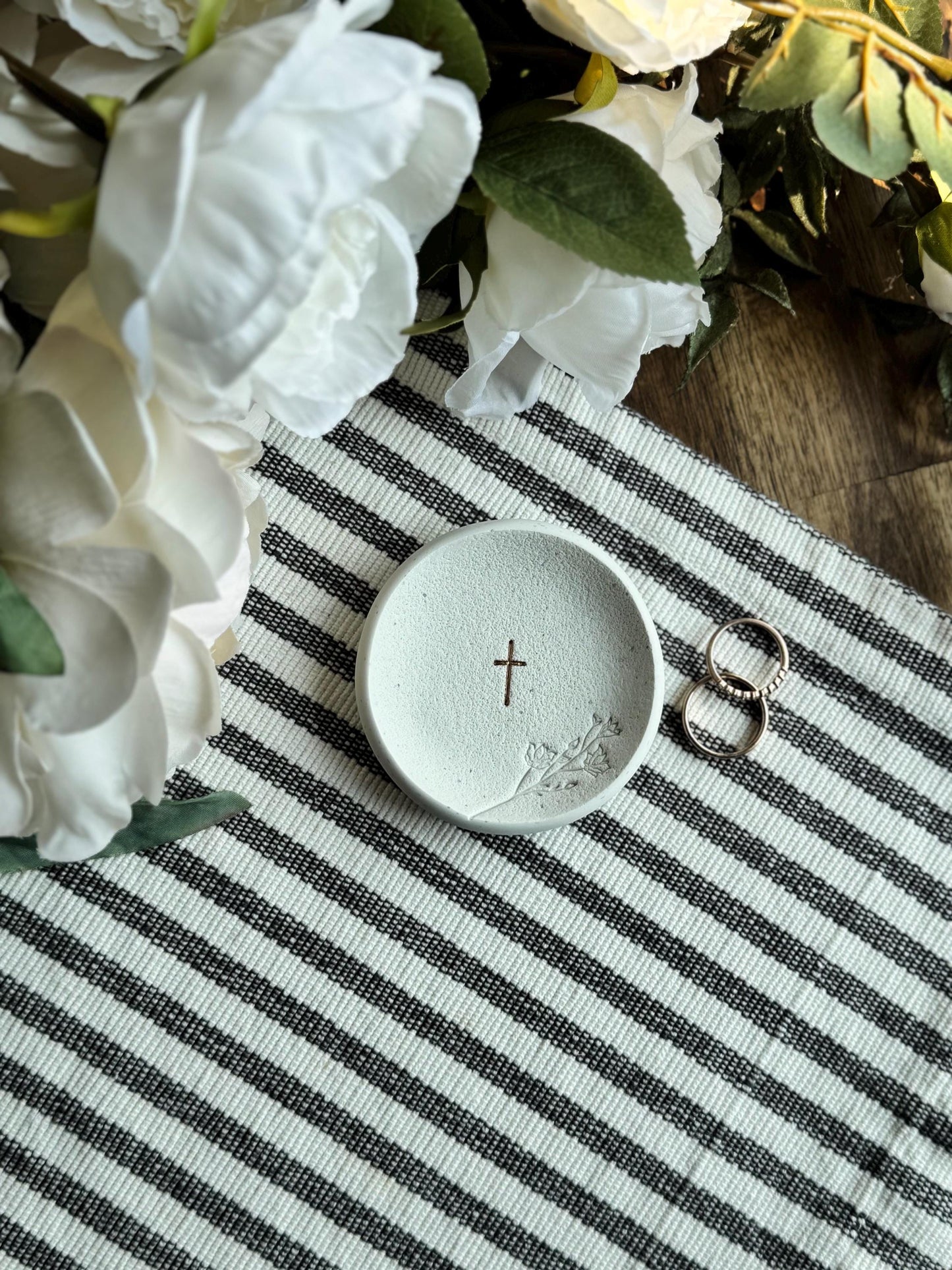 Cross Jewelry Dish | Baptism Gift | First Communion Gift |