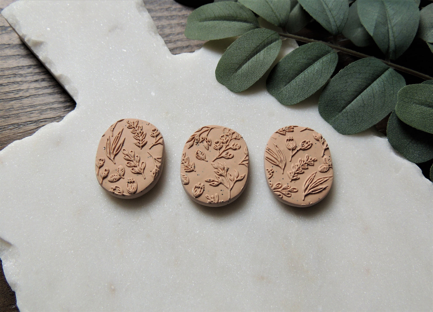 peach colored floral magnets with embossed 3D design, perfect gift for her