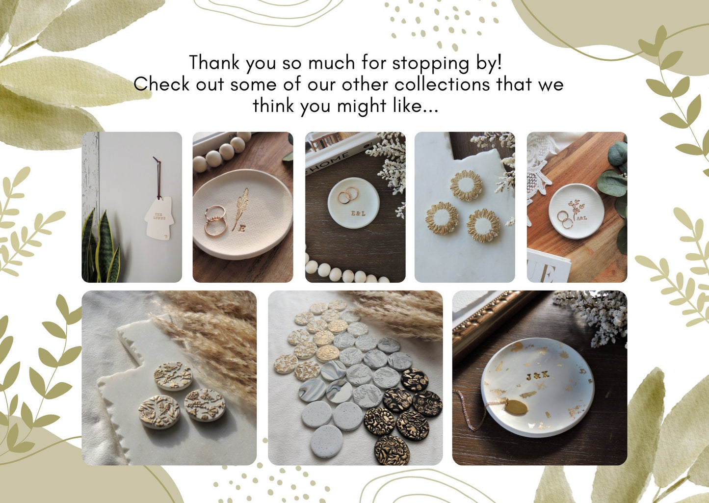 Gold Branch Personalized Ring Dish