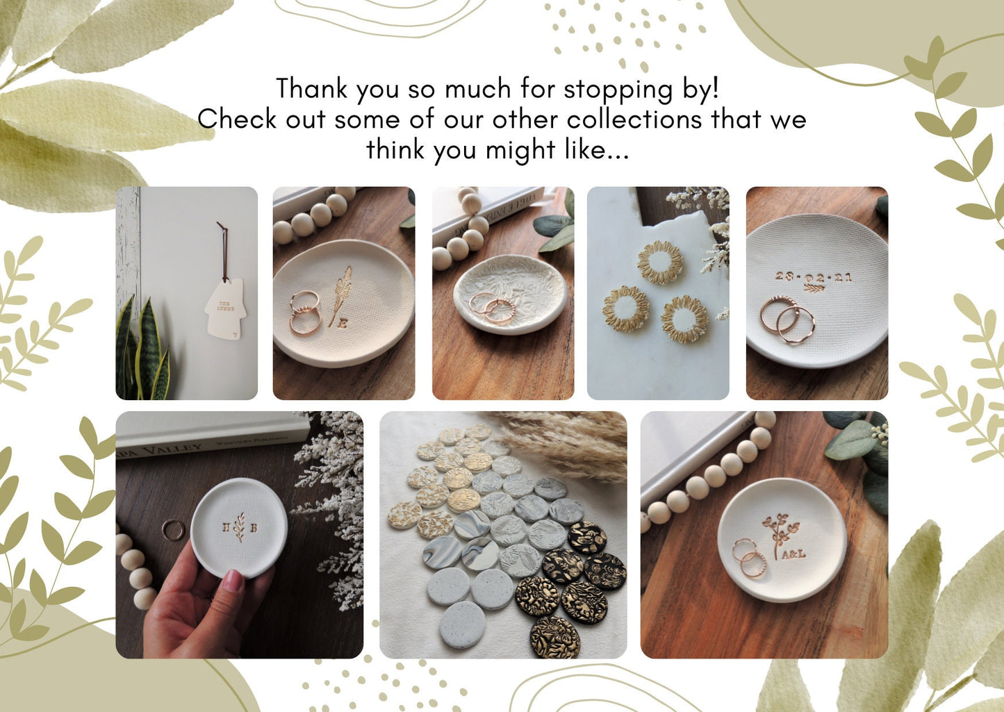 Small Leaf Personalized Ring Dish