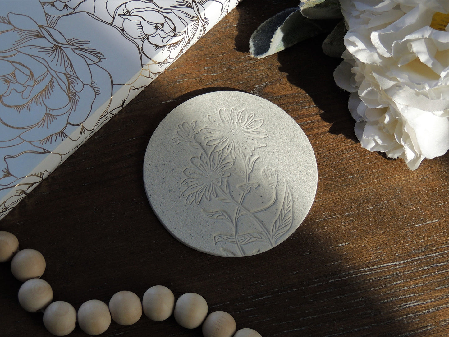 jewelry dish with floral design