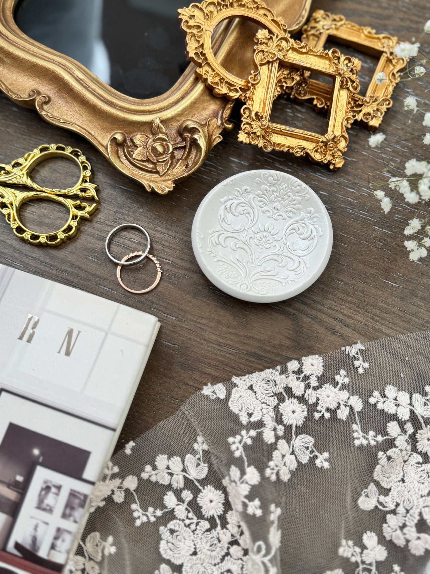 Lace, small, Flat Lay Styling Ring Dish