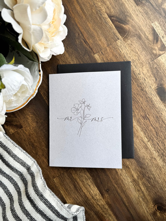 Mr & Mrs Engagement/Wedding Greeting Card