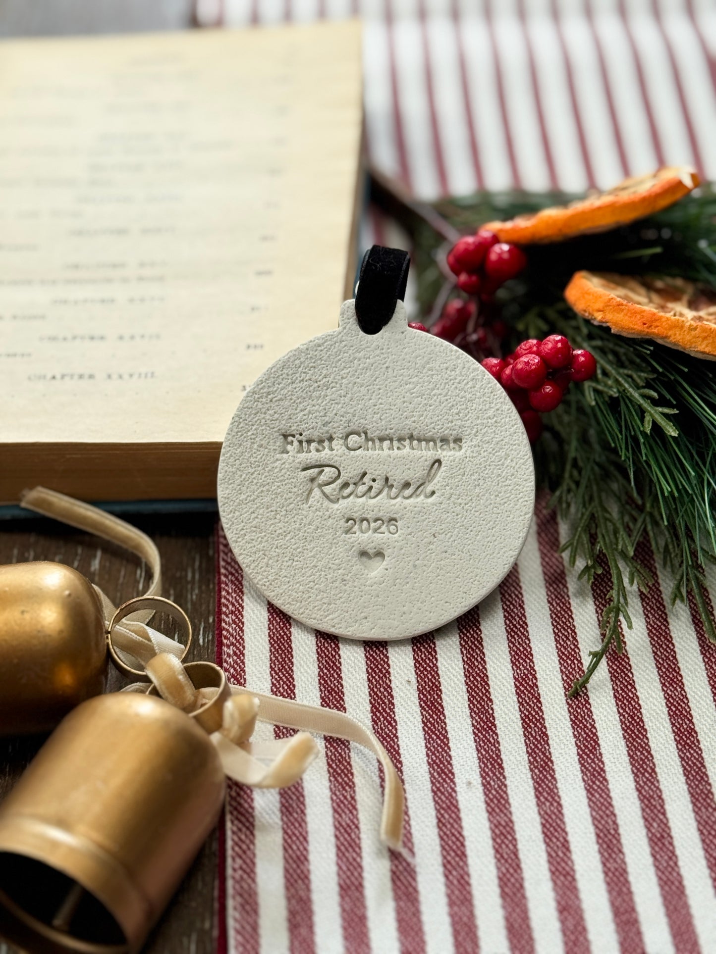 Personalized "First Christmas Retired" Ornament, Retirement Gift, Retirement Celebration