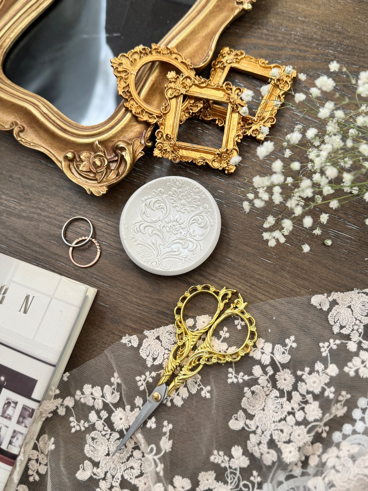 Lace, small, Flat Lay Styling Ring Dish