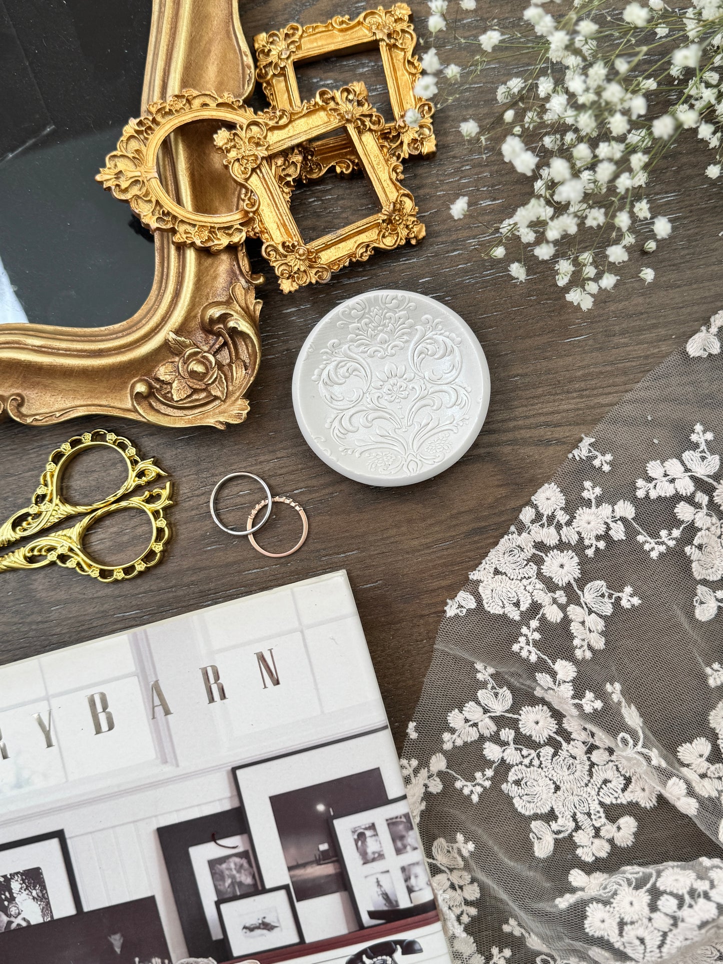 Lace, small, Flat Lay Styling Ring Dish