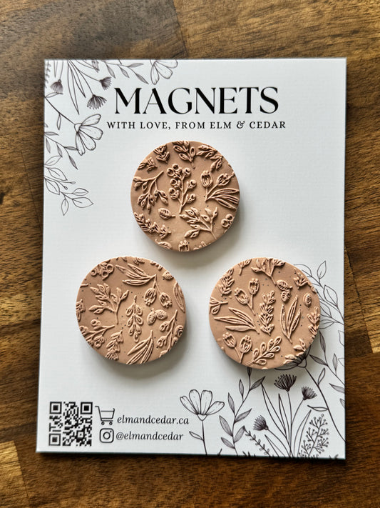 Floral Peach Magnet set