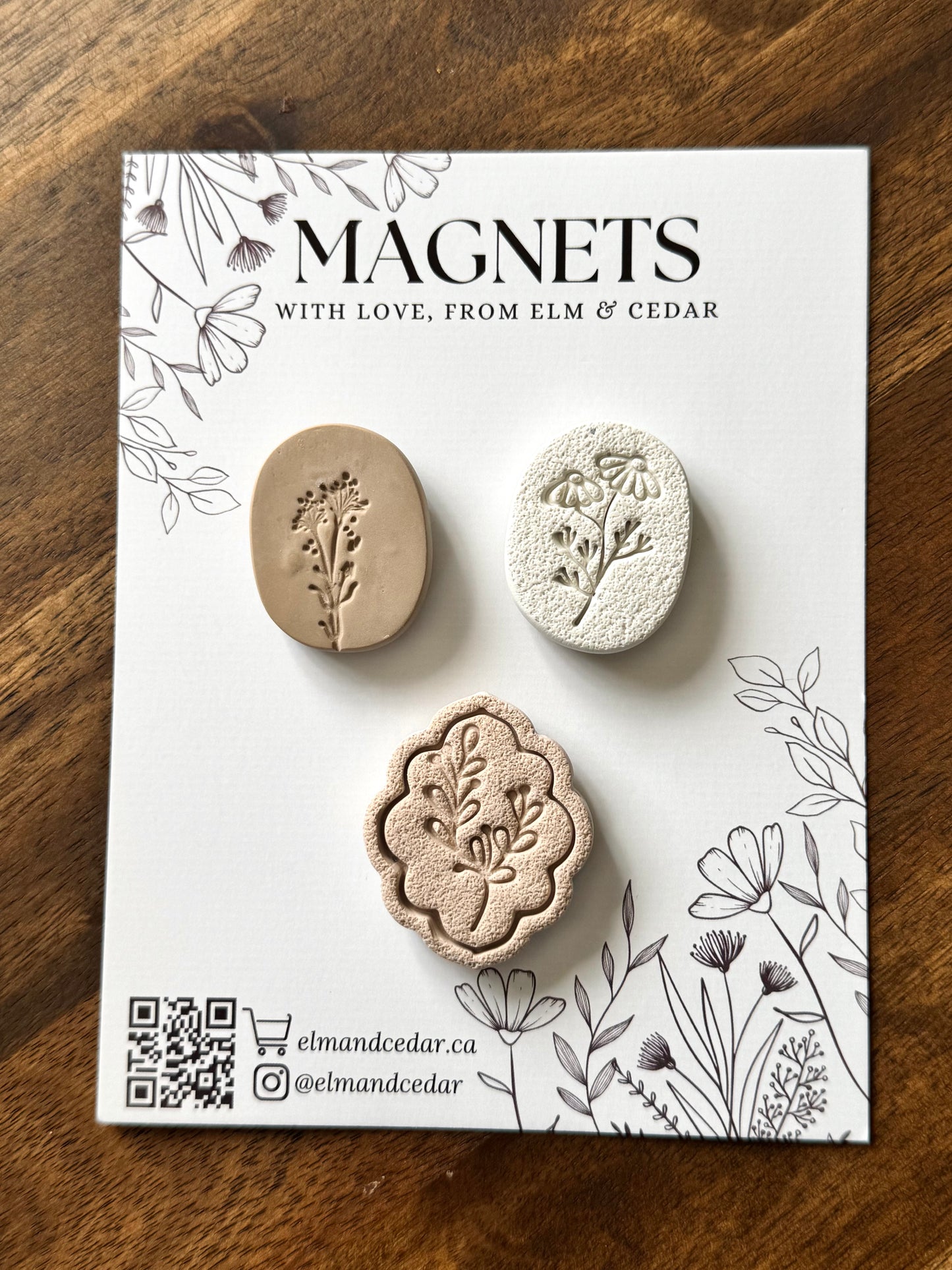 Assorted Floral Magnet set