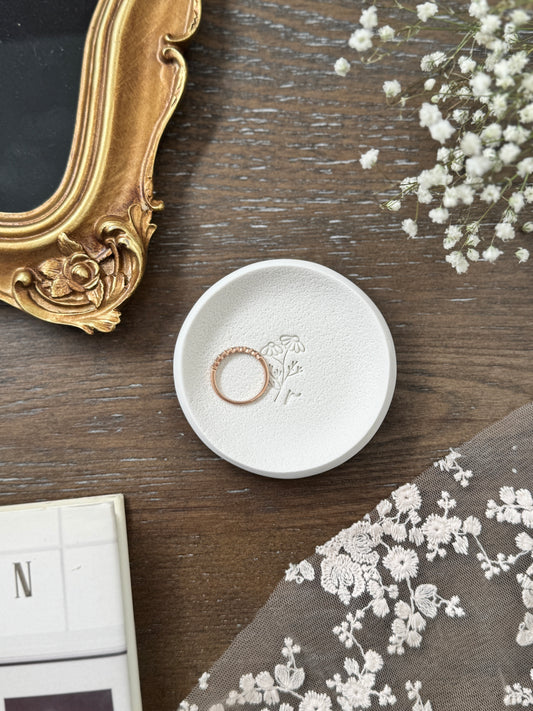 Personalized Botanical Jewelry Dish | Bridesmaid Gifts | Gift for the bride
