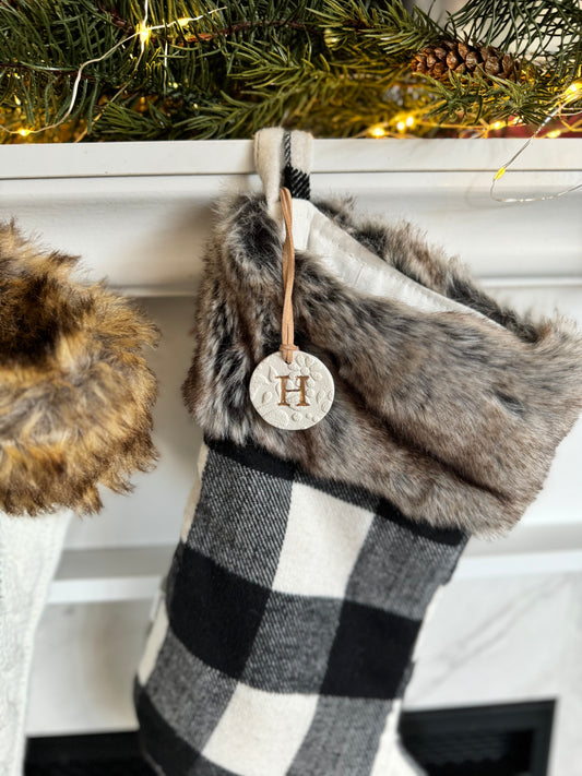 Scandinavian Christmas Round Stocking Tag