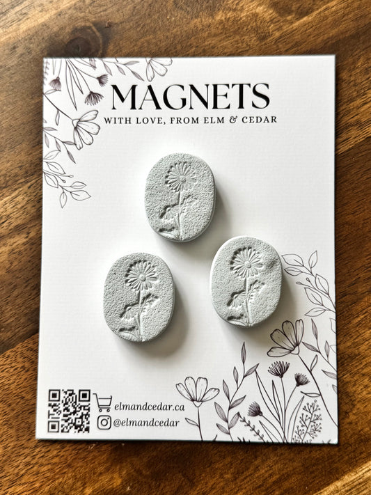 Blue Flower Magnet set