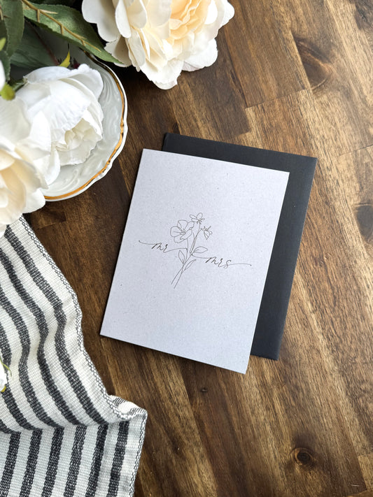 Mr & Mrs Engagement/Wedding Greeting Card