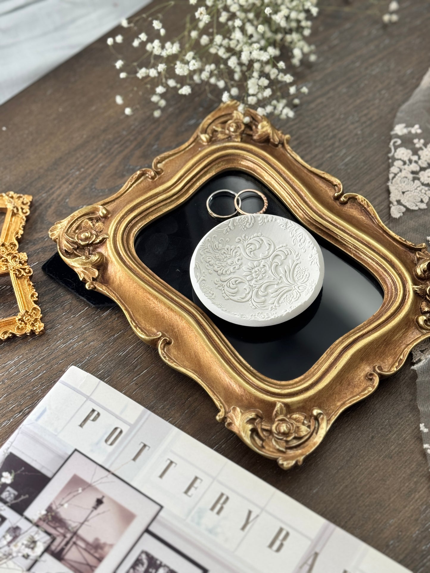 Lace, medium, Flat Lay Styling Ring Dish
