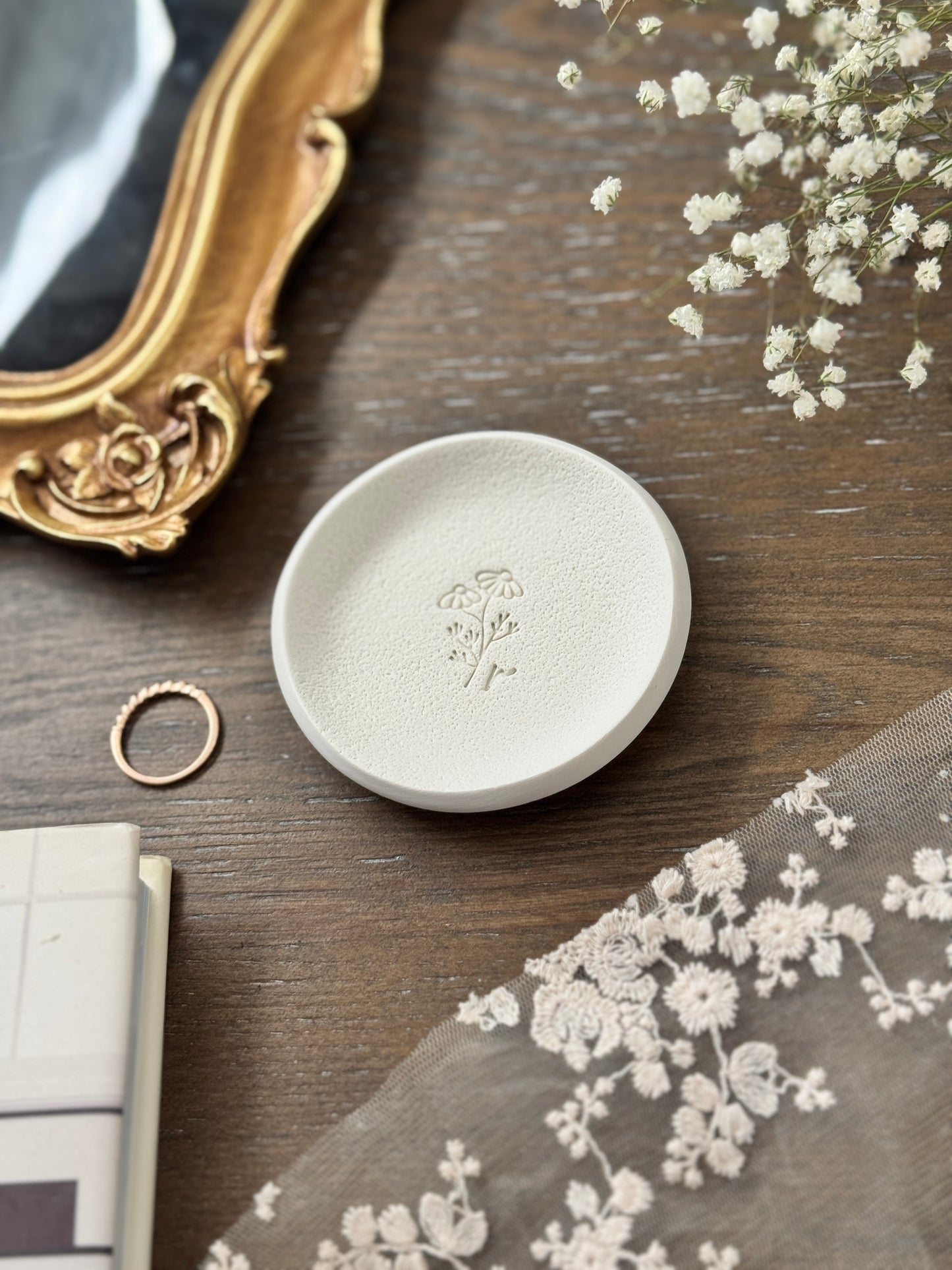 Personalized Botanical Jewelry Dish | Bridesmaid Gifts | Gift for the bride