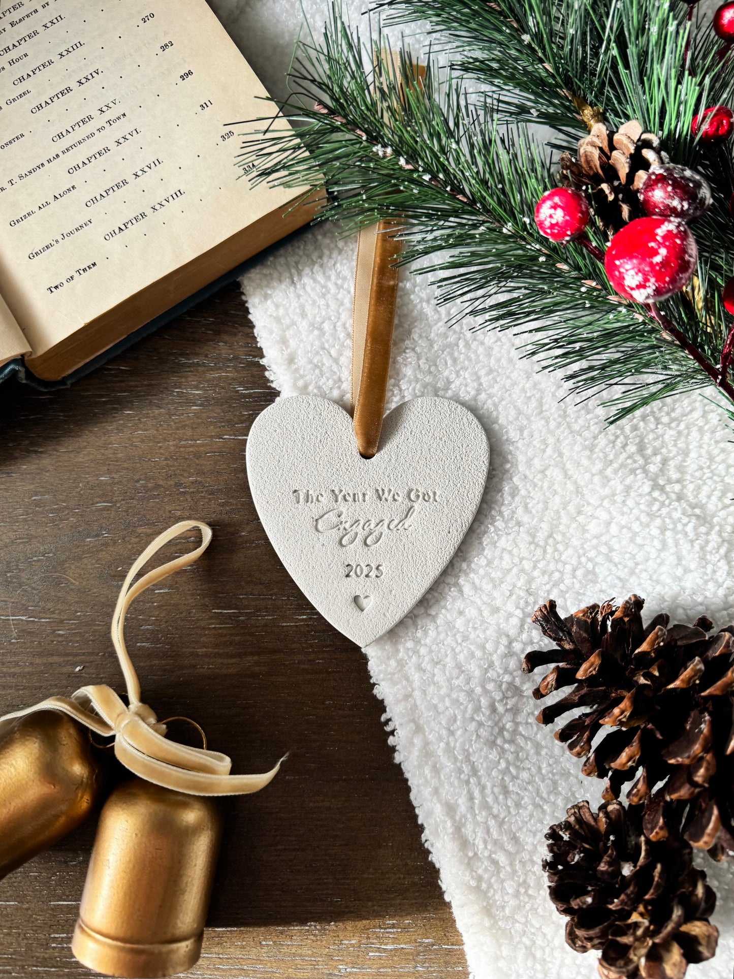 "The Year We Got Engaged" Personalized Couple Ornament