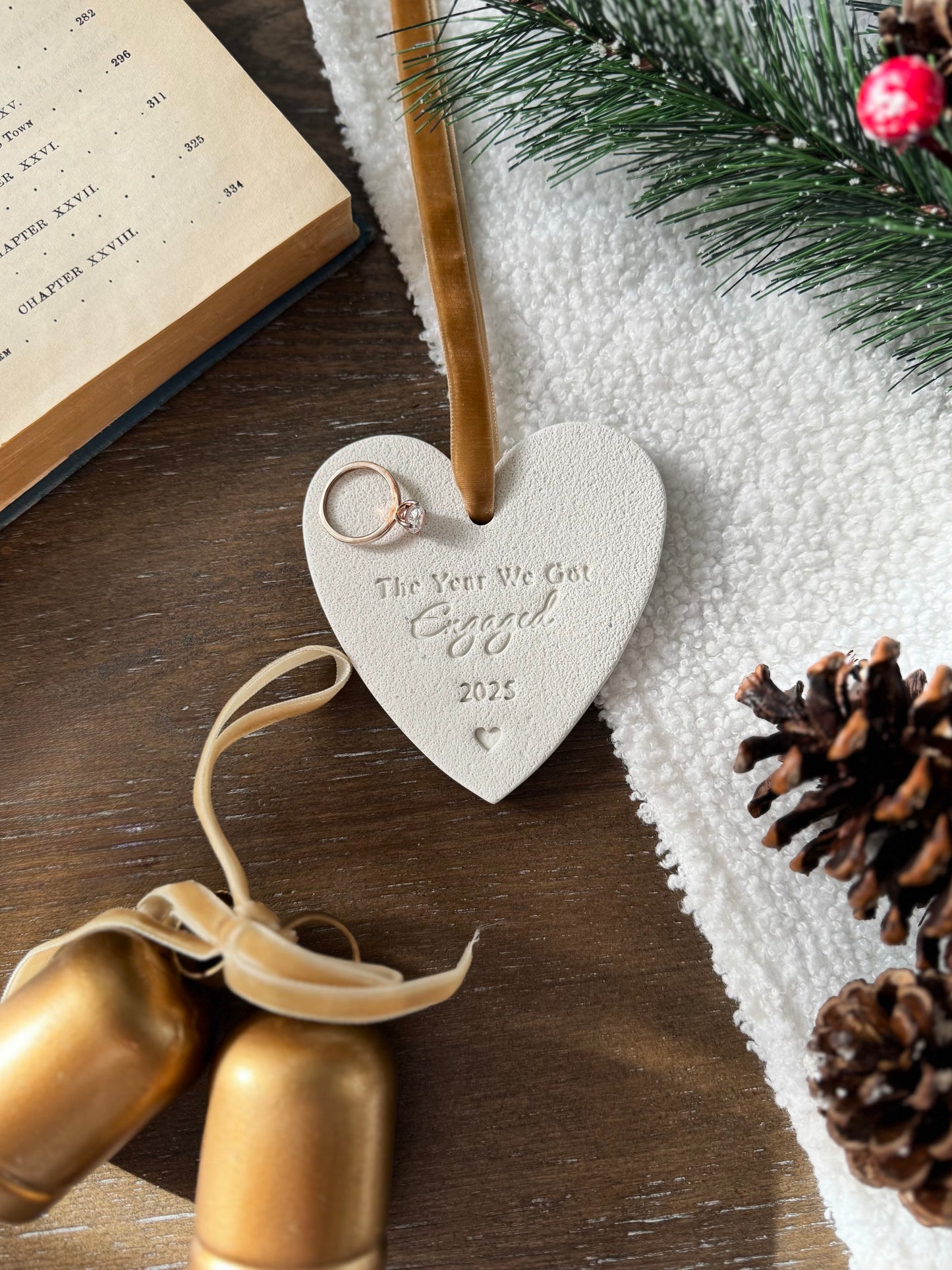 "The Year We Got Engaged" Personalized Couple Ornament