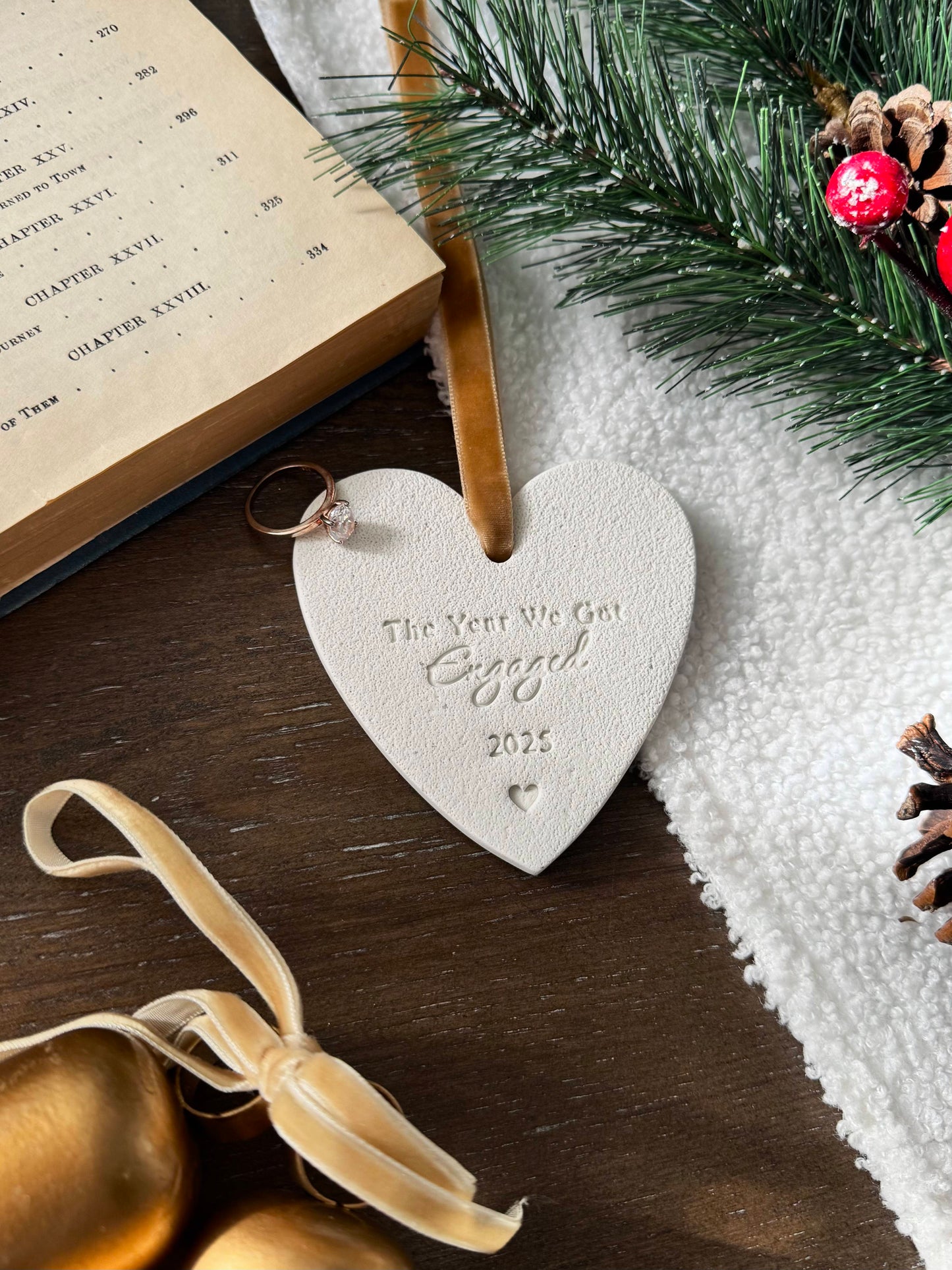 "The Year We Got Engaged" Personalized Couple Ornament