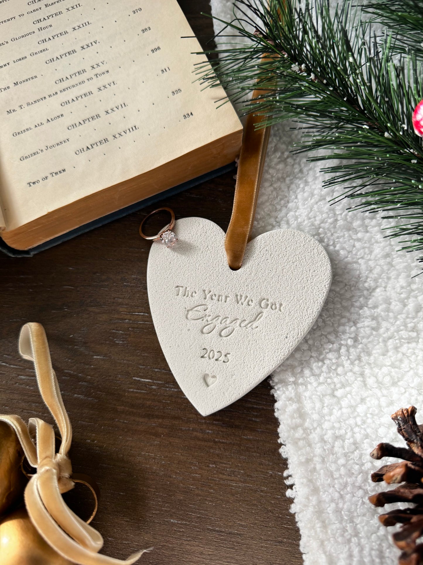 "The Year We Got Engaged" Personalized Couple Ornament