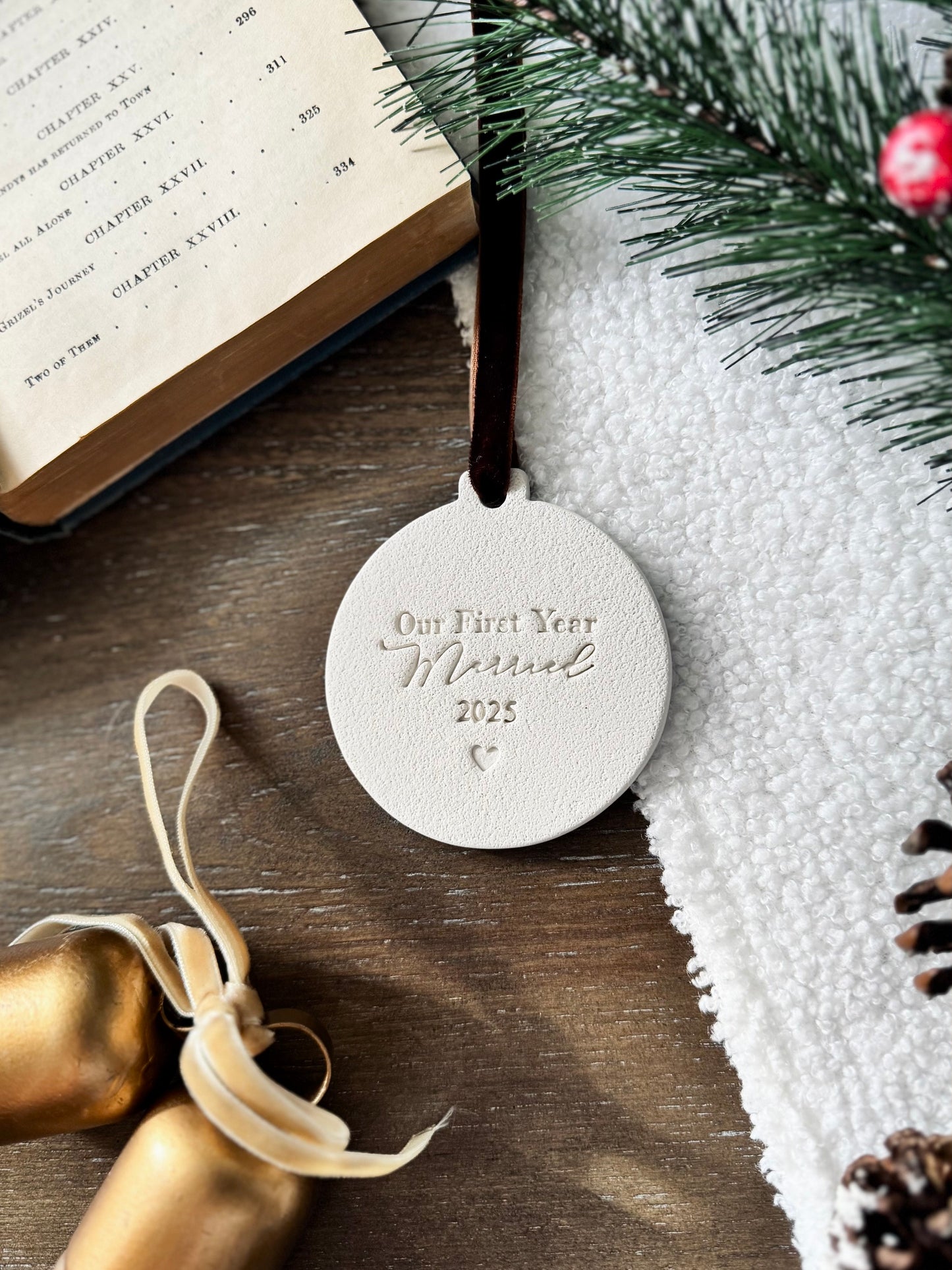 "Our First Year Married" Personalized Couple Ornament