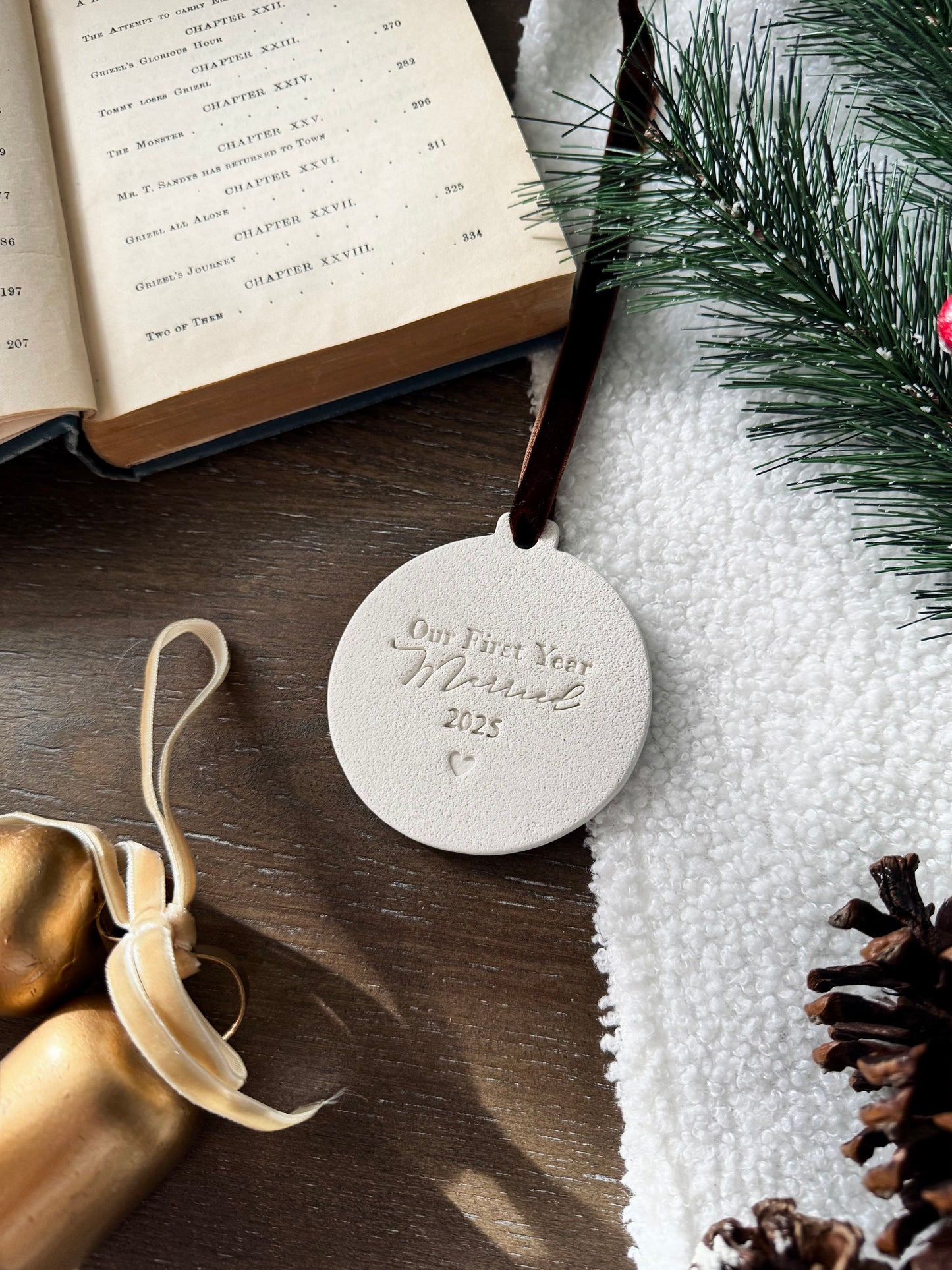 "Our First Year Married" Personalized Couple Ornament