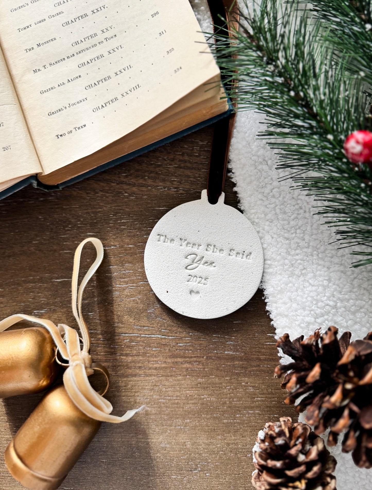 Personalized "The Year She Said Yes" Ornament
