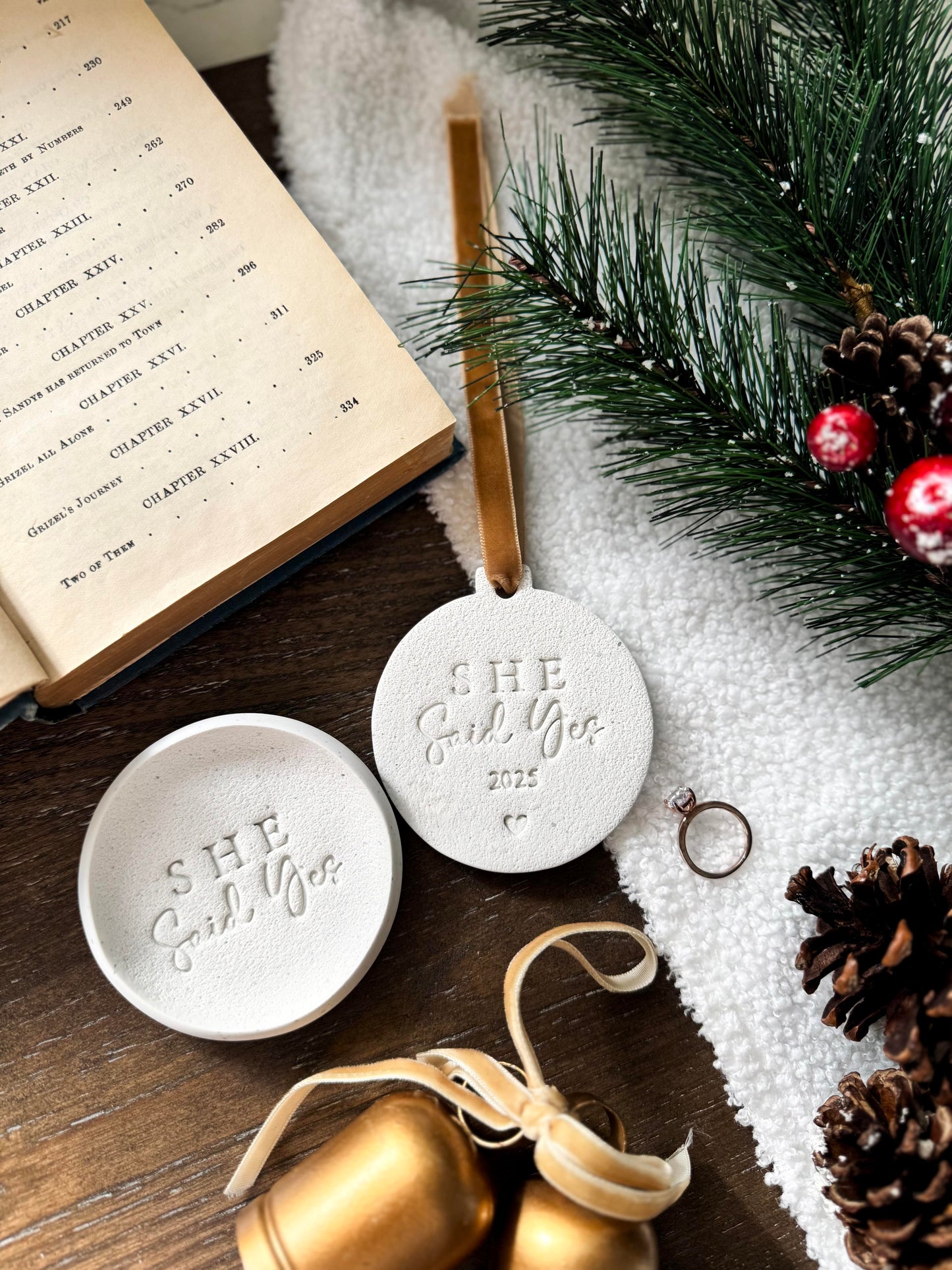 Personalized "She Said Yes" Ornament