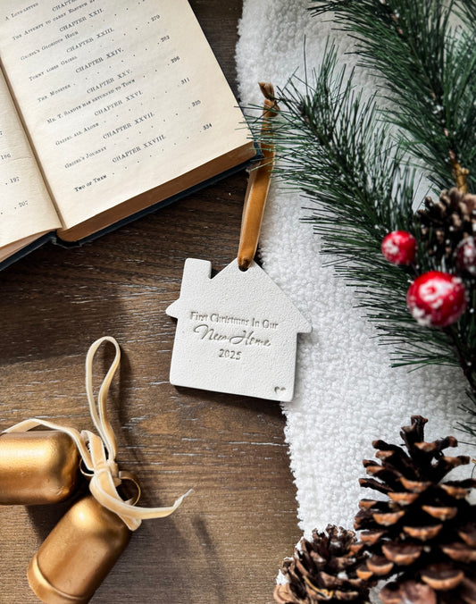 "The Year We Bought Our First Home" Ornament: First Time Homeowner Gift, Housewarming Gift, Realtor Gift, New Home Keepsake
