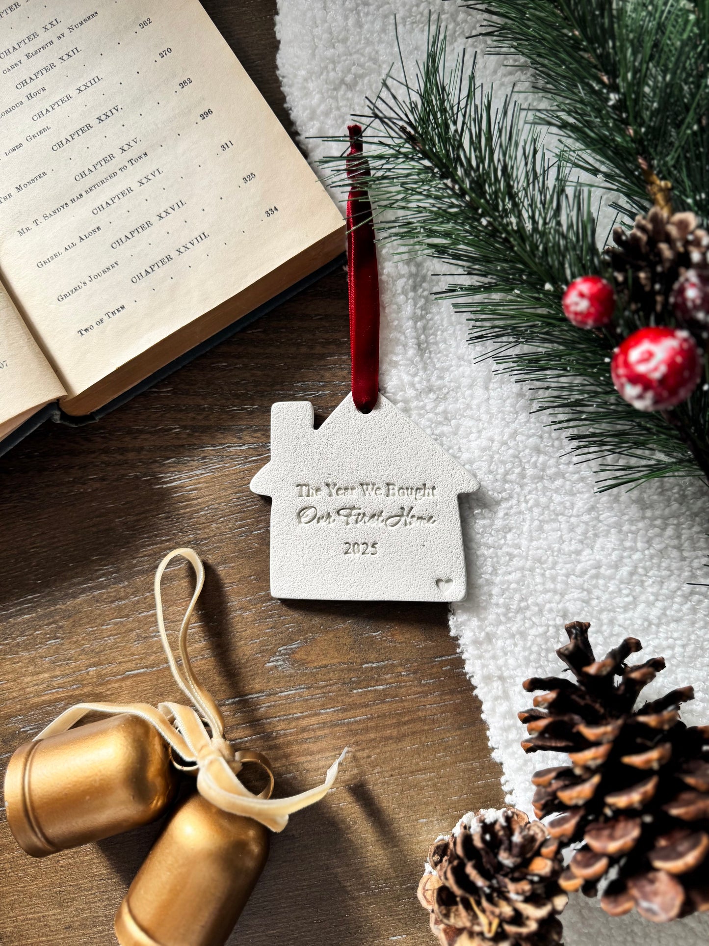 "First Christmas in Our New Home" Ornament: New Home Gift, First Time Homeowner Gift, Housewarming Gift, Realtor Gift, New Home Keepsake