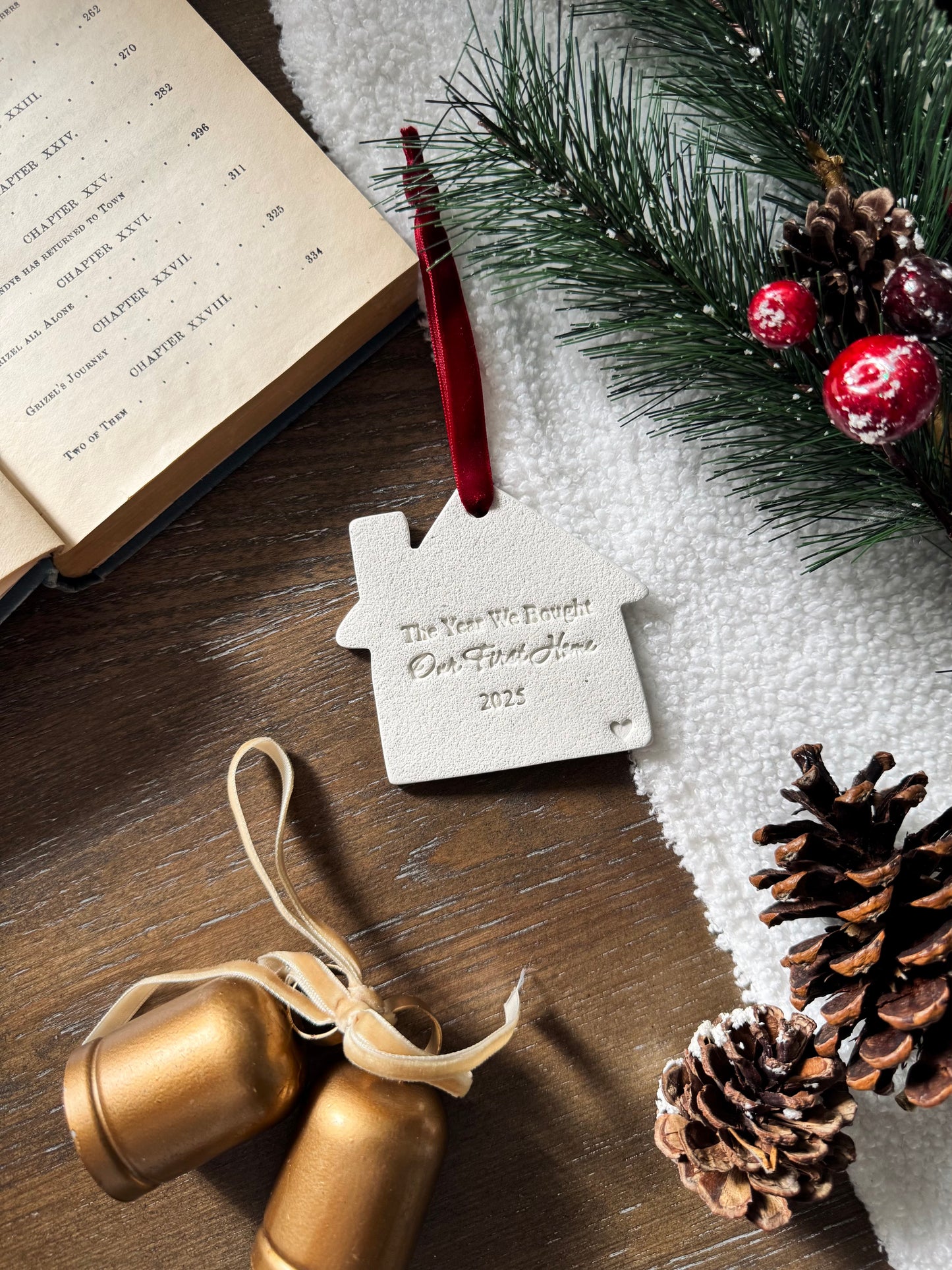 "First Christmas in Our New Home" Ornament: New Home Gift, First Time Homeowner Gift, Housewarming Gift, Realtor Gift, New Home Keepsake