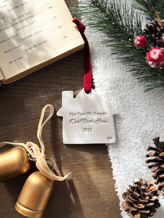 "First Christmas in Our New Home" Ornament: New Home Gift, First Time Homeowner Gift, Housewarming Gift, Realtor Gift, New Home Keepsake