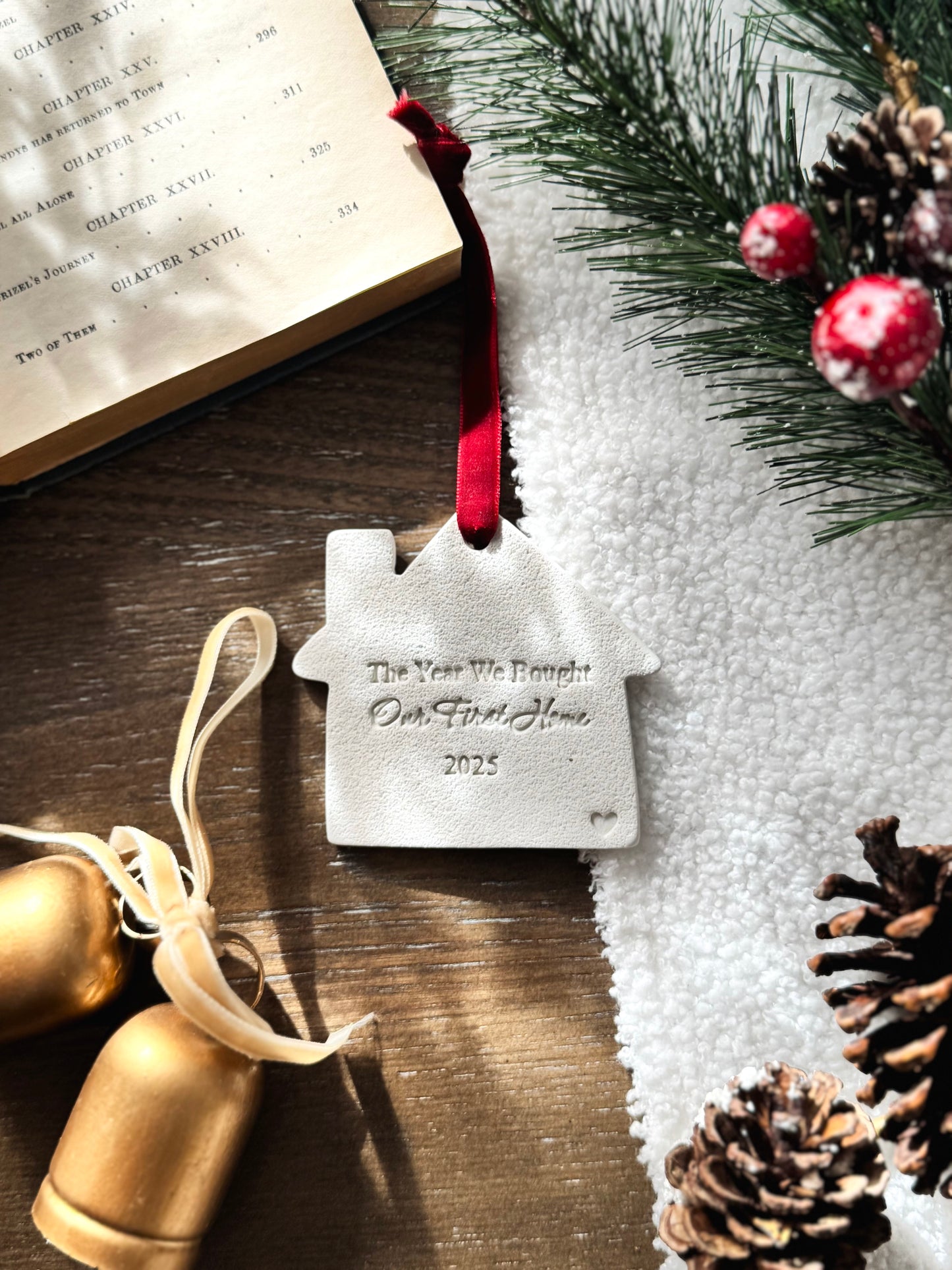 "First Christmas in Our New Home" Ornament: New Home Gift, First Time Homeowner Gift, Housewarming Gift, Realtor Gift, New Home Keepsake