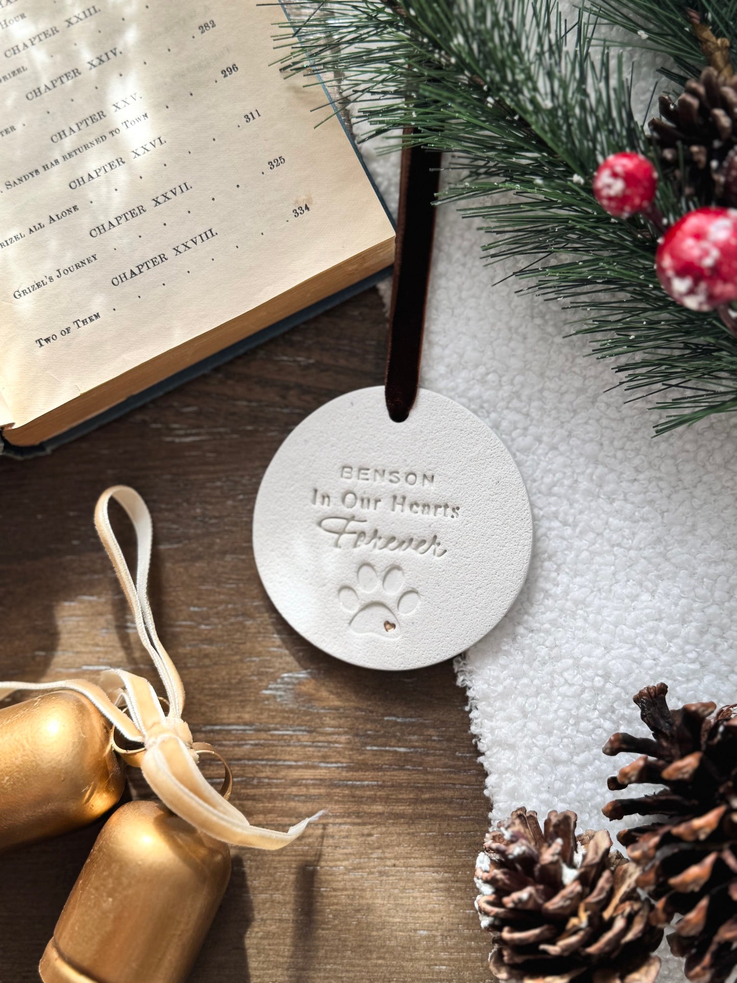 Custom Pet Memorial Christmas Ornament: In Our Hearts Forever, Personalized Pet Memorial Gift, Pet Remembrance