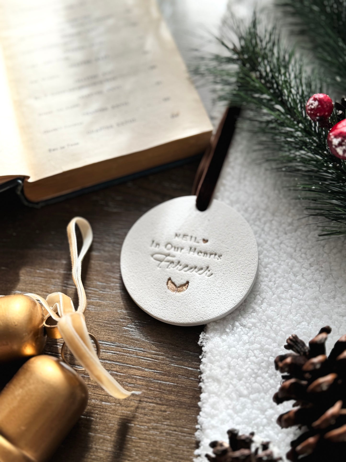 Personalized Memorial Ornament: Memorial Keepsake, In Memory Ornament, Tribute Gift, In Our Hearts Forever, Gift for Loss of Loved One