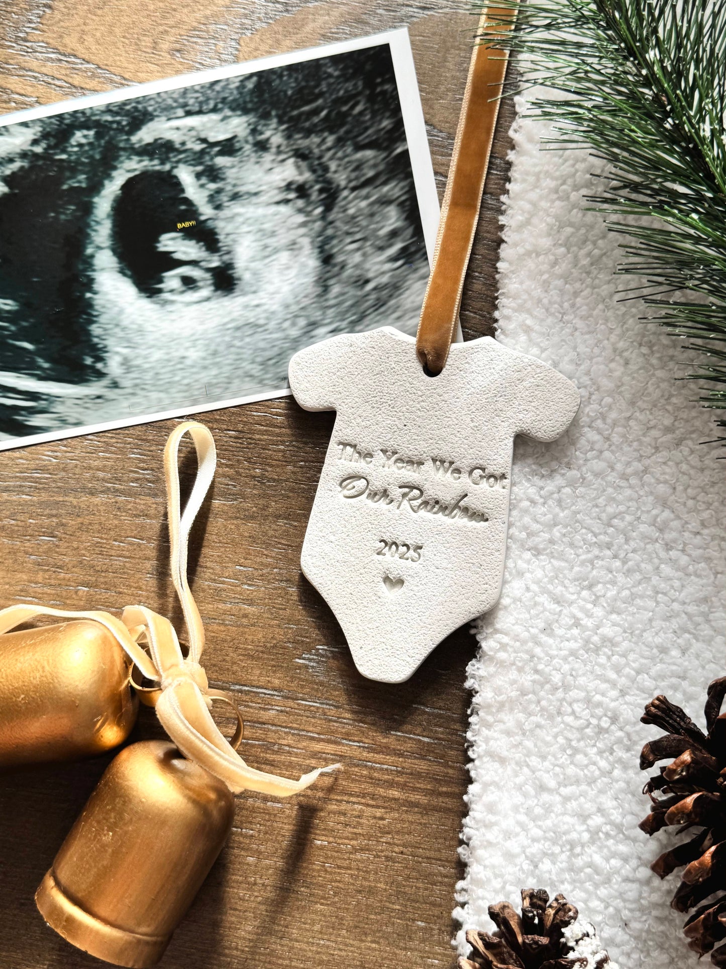 Personalized Rainbow Baby Ornament | Baby’s First Christmas | Baby Shower Gift | Rainbow Baby | New Mom Gift | Pregnancy After Loss Gift