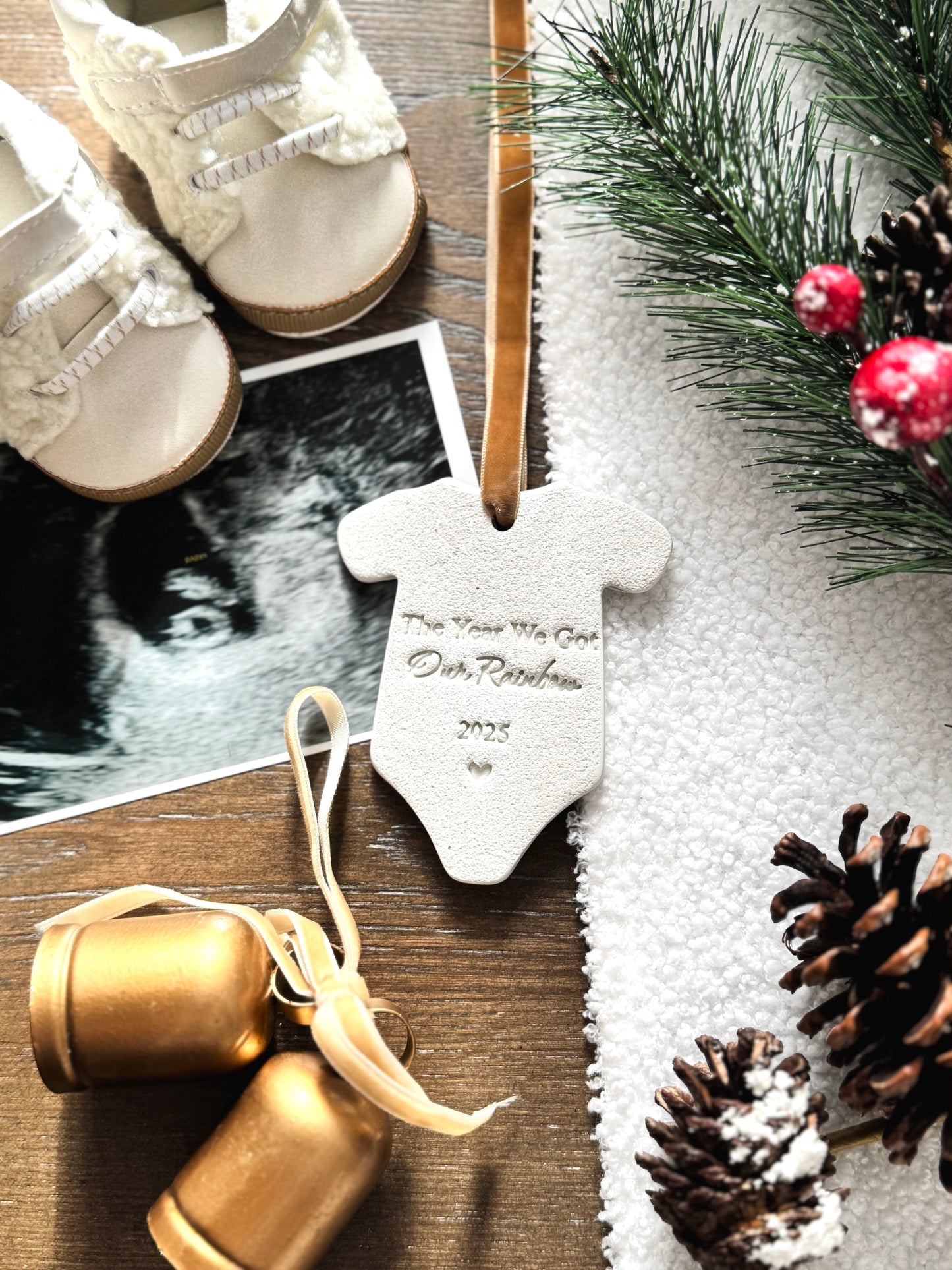 Personalized Rainbow Baby Ornament | Baby’s First Christmas | Baby Shower Gift | Rainbow Baby | New Mom Gift | Pregnancy After Loss Gift