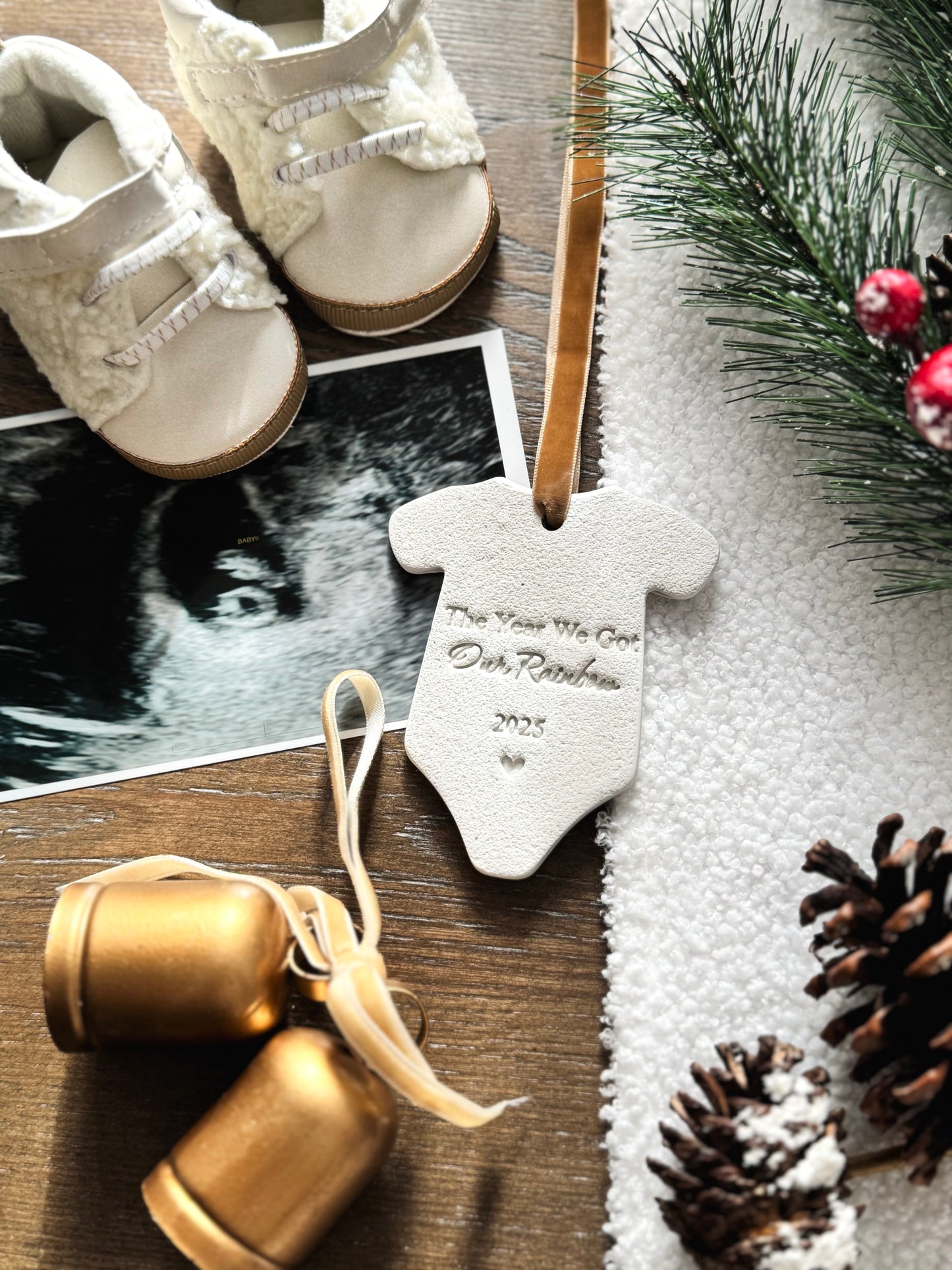 Personalized Rainbow Baby Ornament | Baby’s First Christmas | Baby Shower Gift | Rainbow Baby | New Mom Gift | Pregnancy After Loss Gift