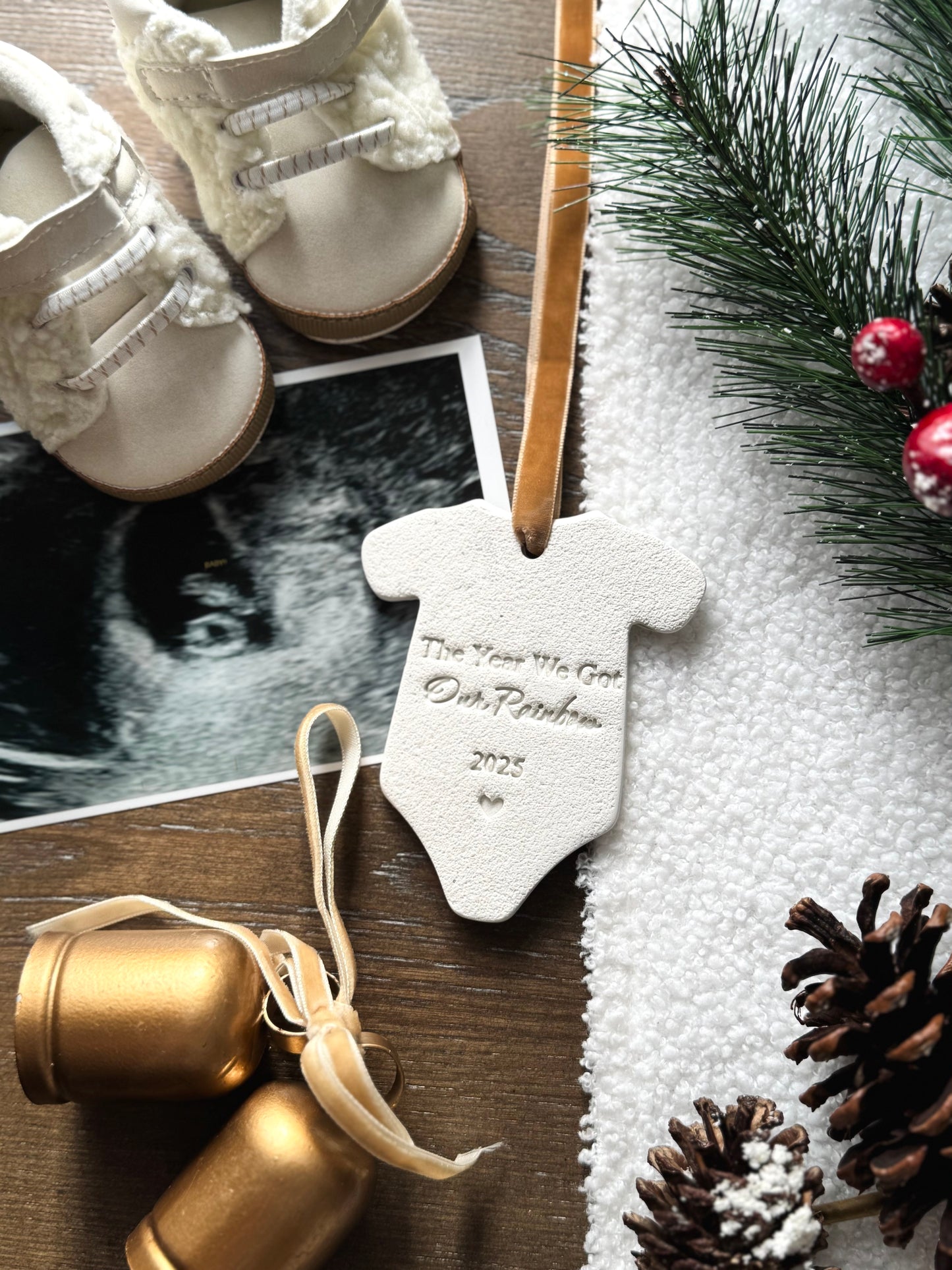 Personalized Rainbow Baby Ornament | Baby’s First Christmas | Baby Shower Gift | Rainbow Baby | New Mom Gift | Pregnancy After Loss Gift