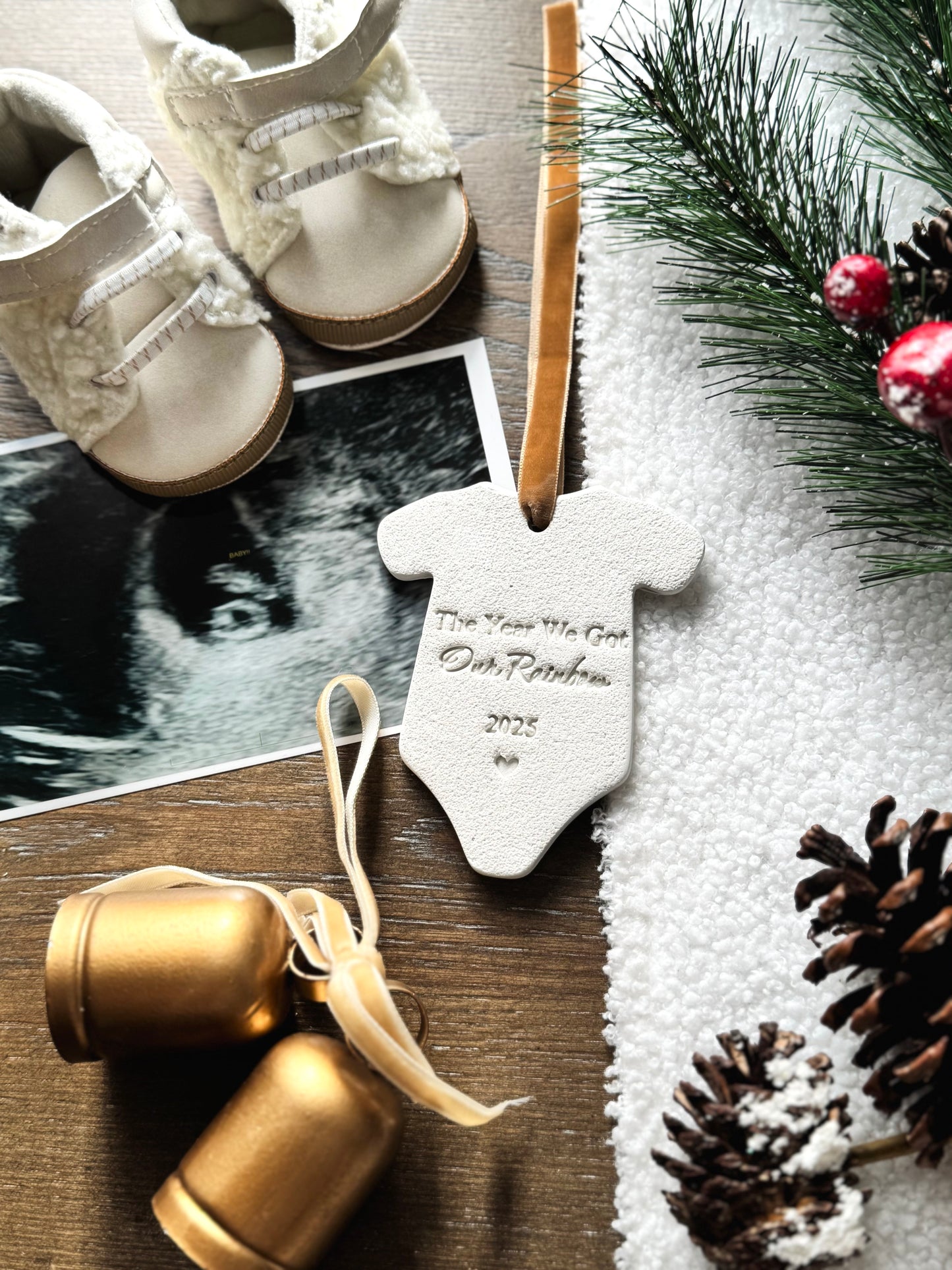 Personalized Rainbow Baby Ornament | Baby’s First Christmas | Baby Shower Gift | Rainbow Baby | New Mom Gift | Pregnancy After Loss Gift