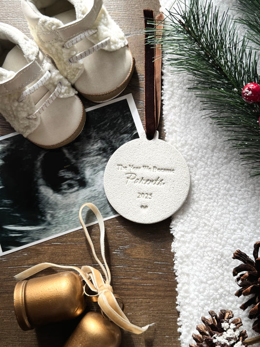 Personalized The Year We Became Parents Ornament | Baby’s First Christmas | First Christmas as Parents | New Mom Gift | Newborn Gift |