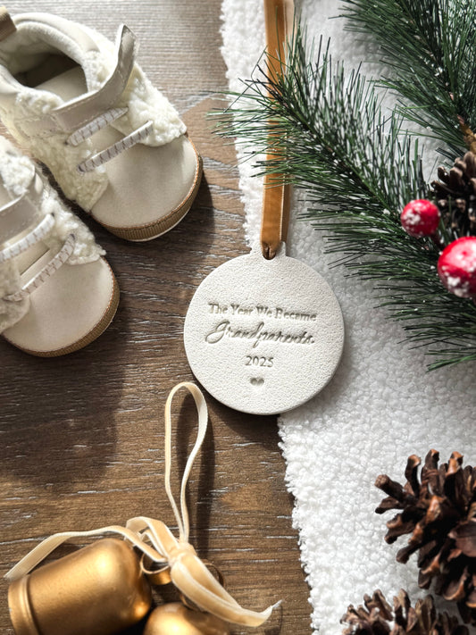 Personalized The Year We Became Grandparents Ornament | Baby’s First Christmas | First Christmas as Grandparents | Grandma Ornament