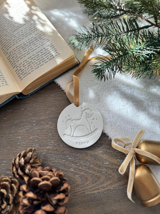 Personalized Baby Rocking Horse Ornament